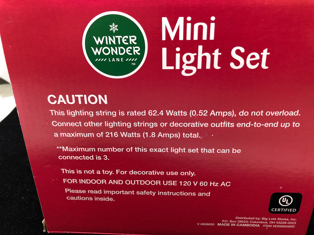 NIB PURPLE MINI LIGHT SET.