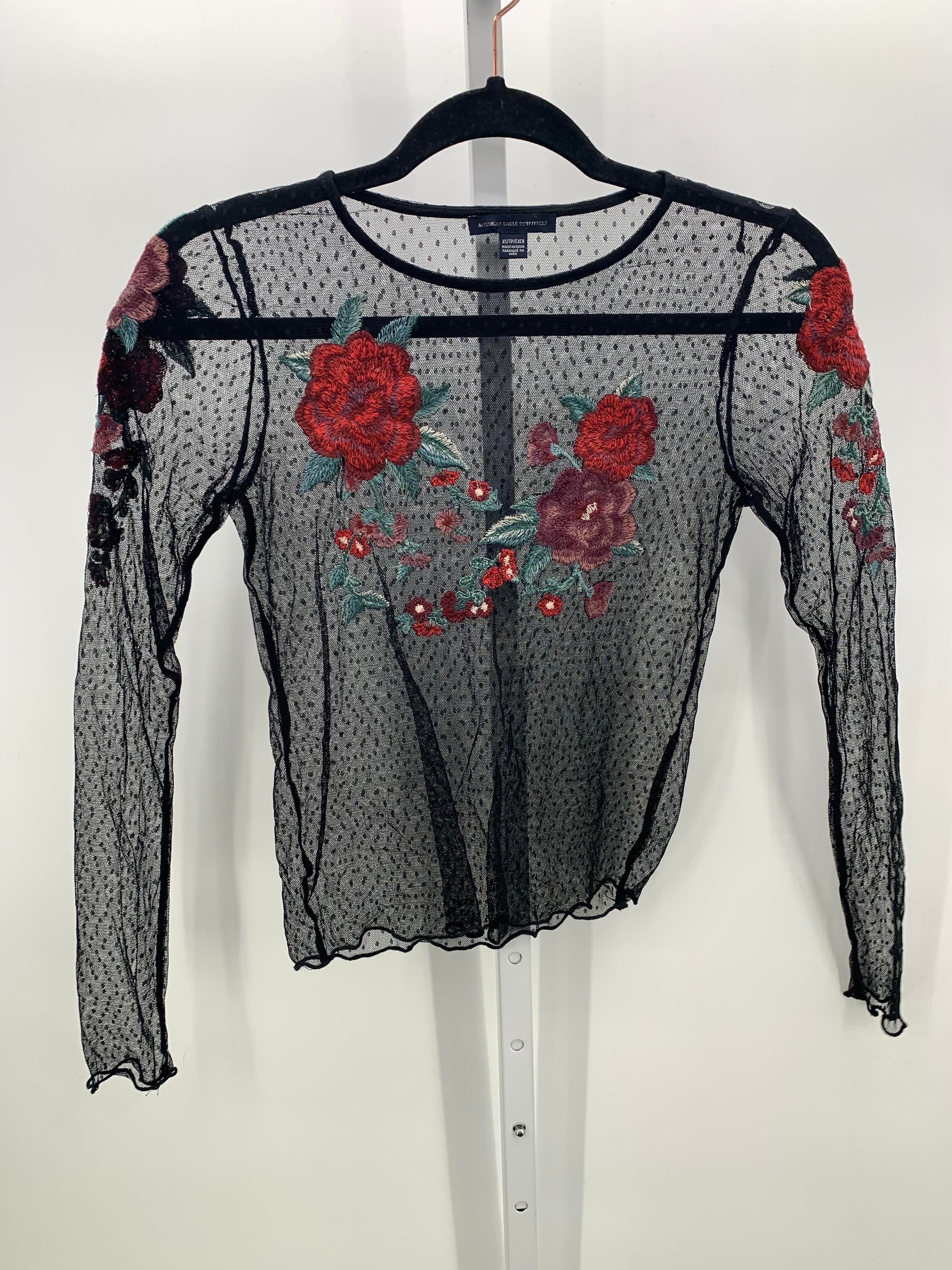 American Eagle Size X Small Juniors Long Sleeve Shirt