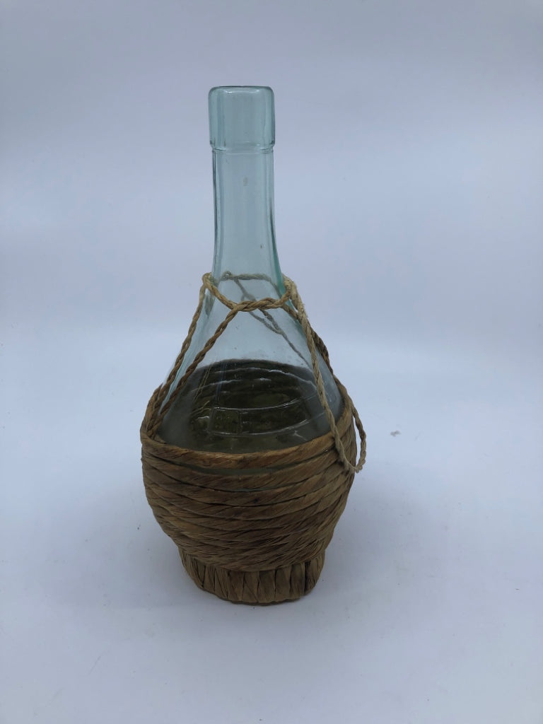 VTG TWINE WRAPPED BOTTLE.