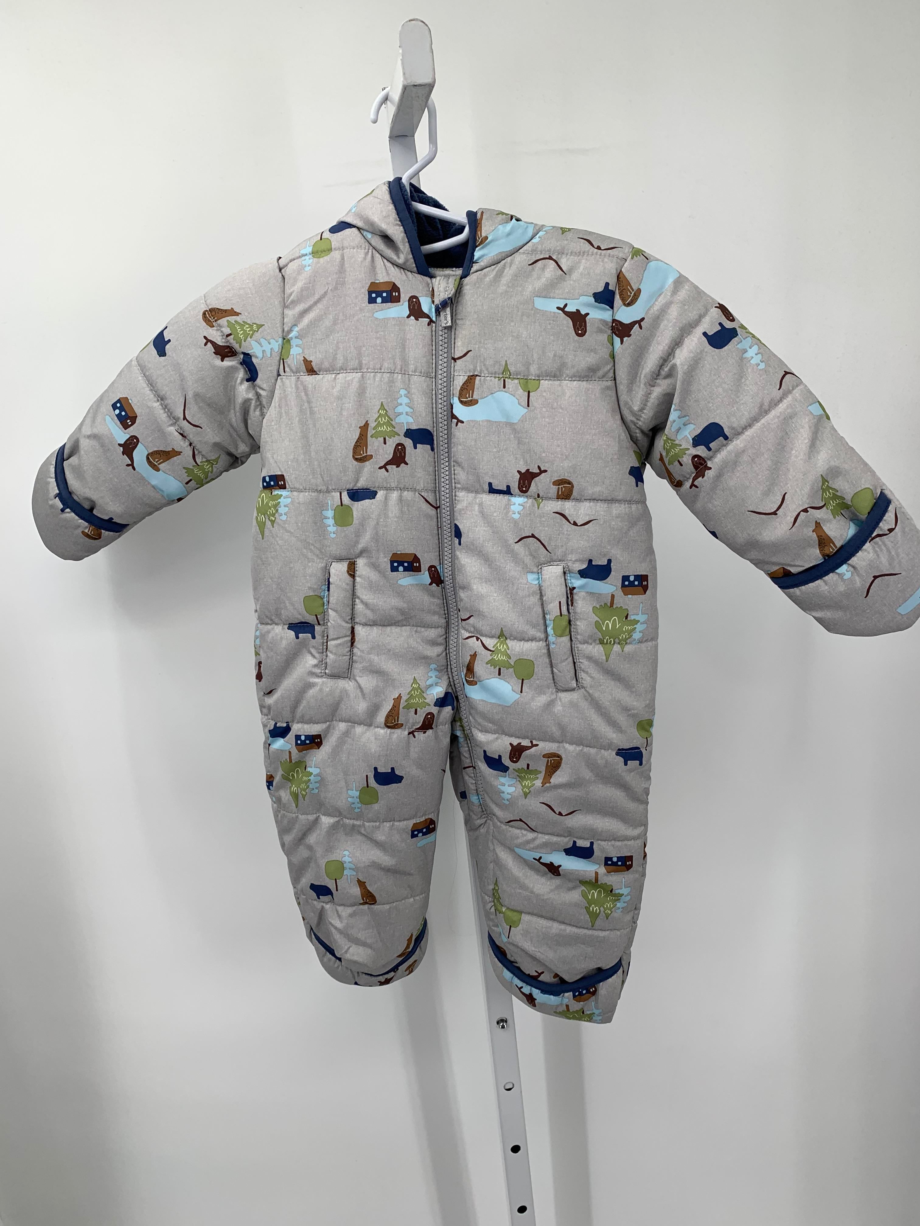 ANIMALS TREES HOODED ZIP