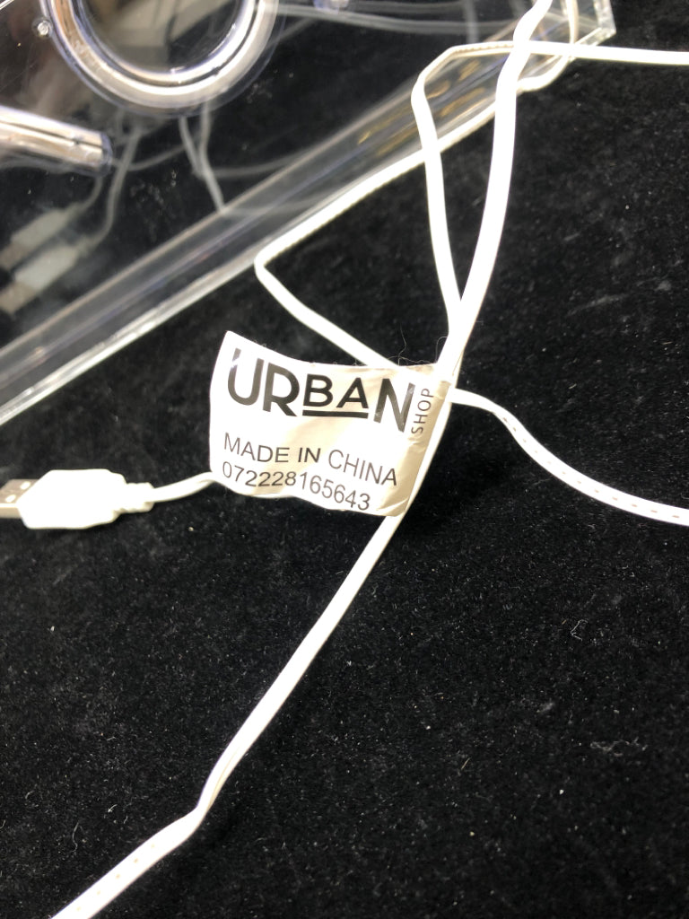 XOXO CLEAR PLASTIC NEON SIGN.