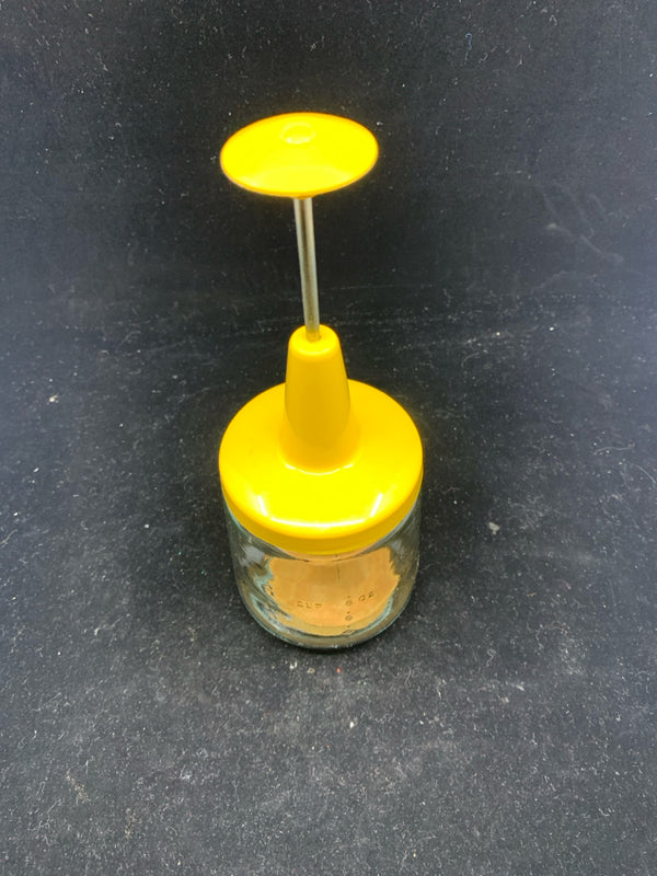 VTG YELLOW FOOD CHOPPER.