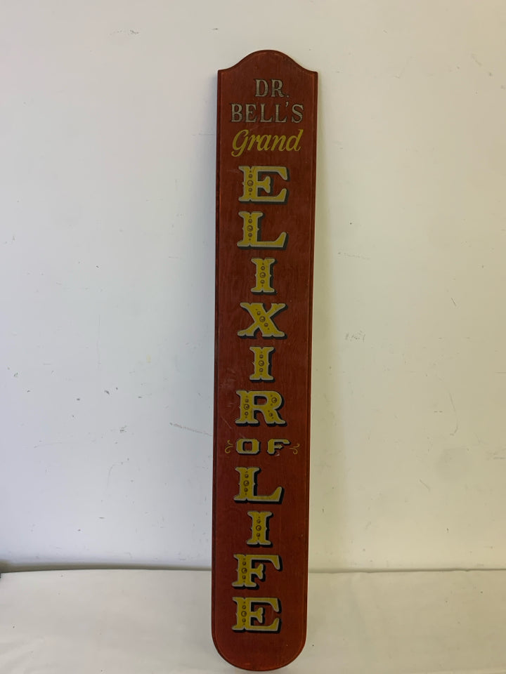 DR BELLS RED WALL HANGING.