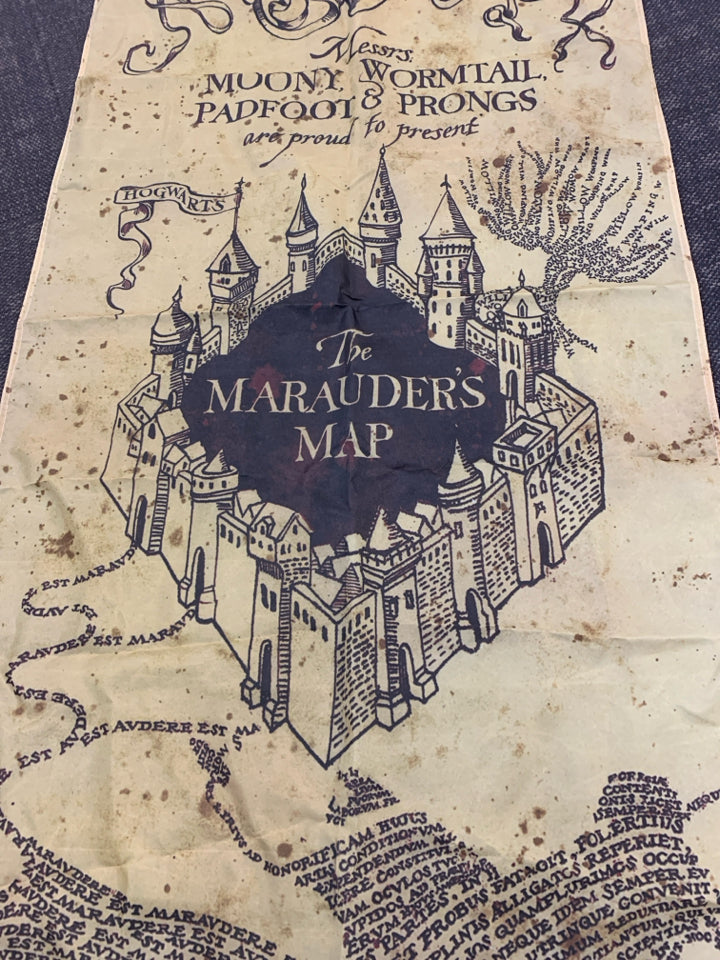 HARRY POTTER THE MARAUDERS MAP CANVAS WALL HANGING.
