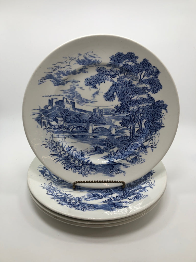 4 VTG 'COUNTRYSIDE' DINNER PLATES.