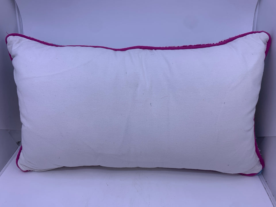 LIGHT BLUE CHECKERED RECTANGLE PILLOW CIAO.