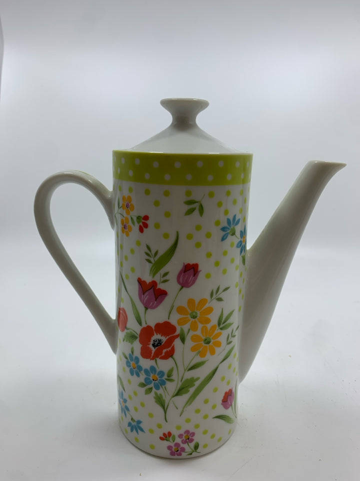 VTG MILLEFLEUR AVANT-GARDE TALL FLORAL COFFEE POT.