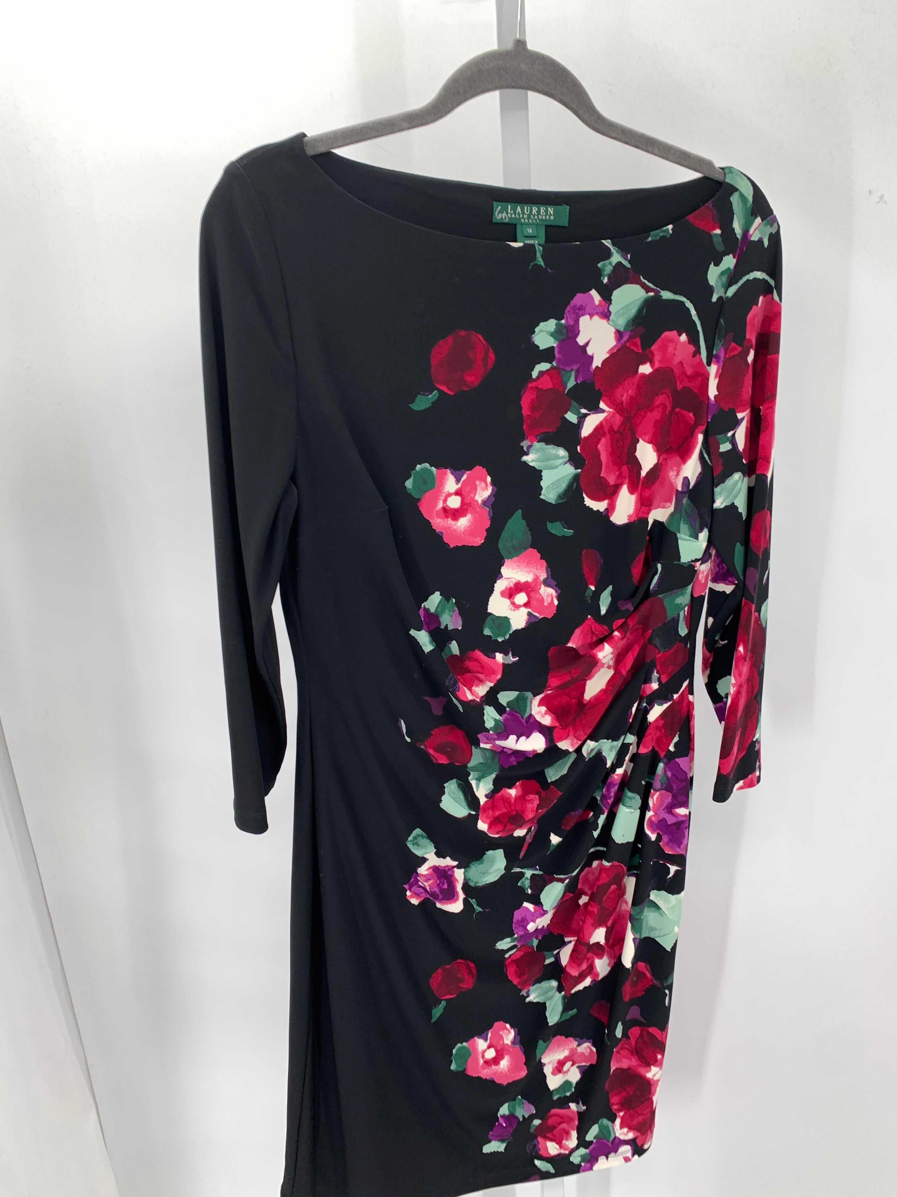 Ralph Lauren Size 12 Misses Long Sleeve Dress