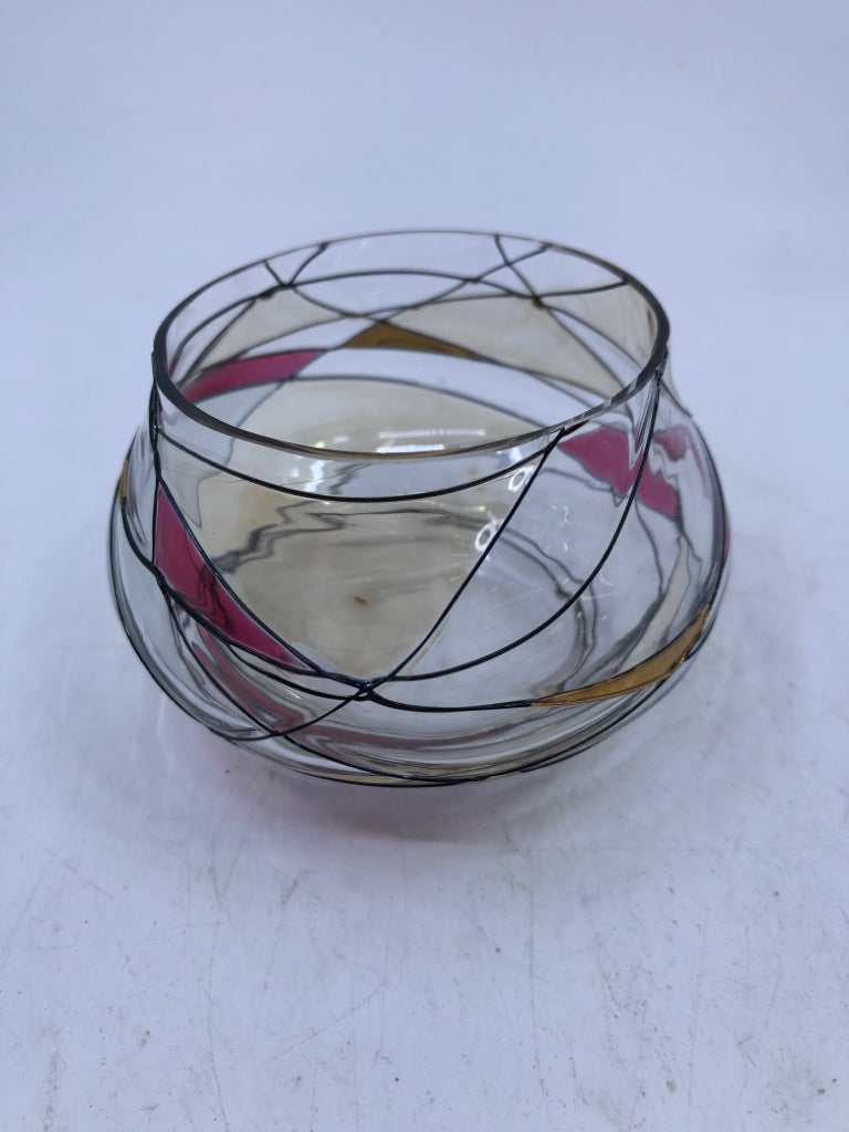 SMALL MOSAIC CANDLE HOLDER.