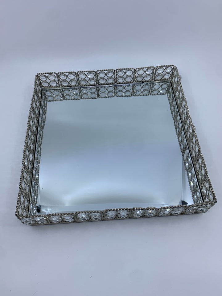 RECTANGLE JEWELED TRAY.
