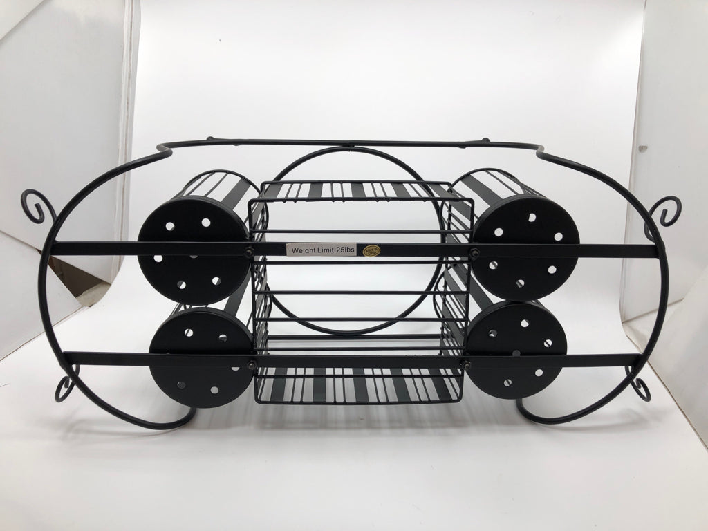 BLACK METAL BUFFET CADDY.
