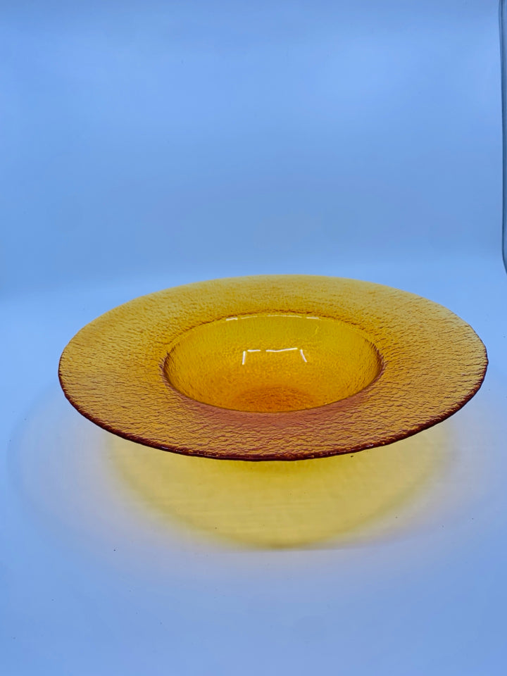 TEXTURED ORANGE CENTERPIECE BOWL.