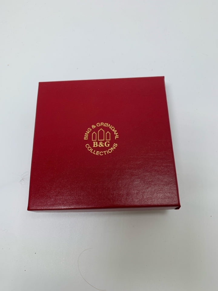 IN BOX METAL HAYES PRESIDENTIAL CENTER BRASS HOUSE ORNAMENT BING & GRONDAHL.