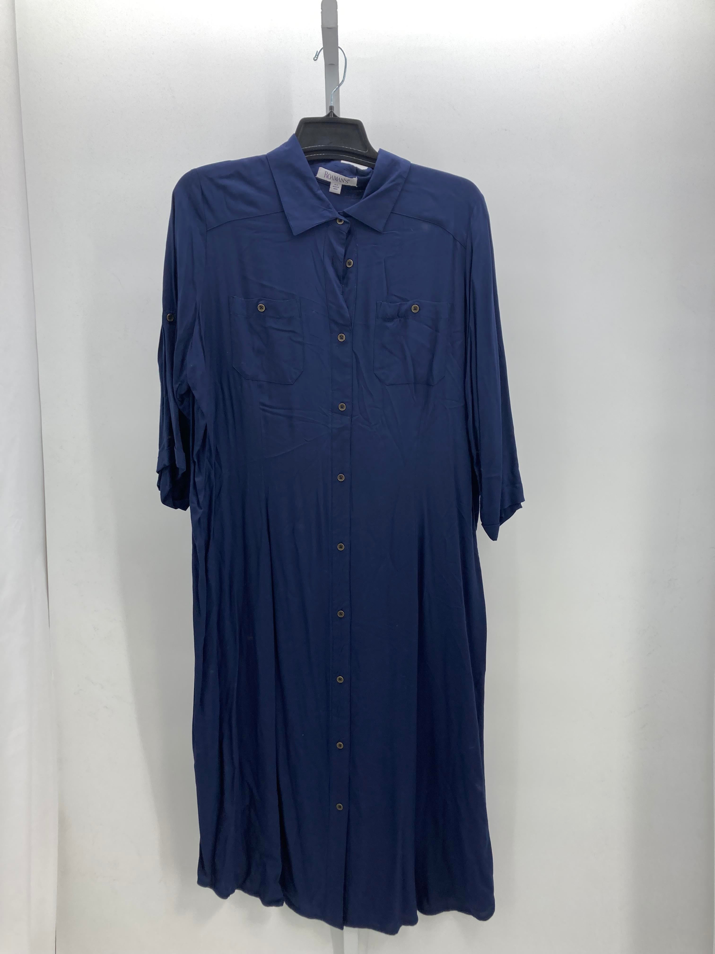 Roaman's Size 18 W Womens 3/4 Sleeve Dress