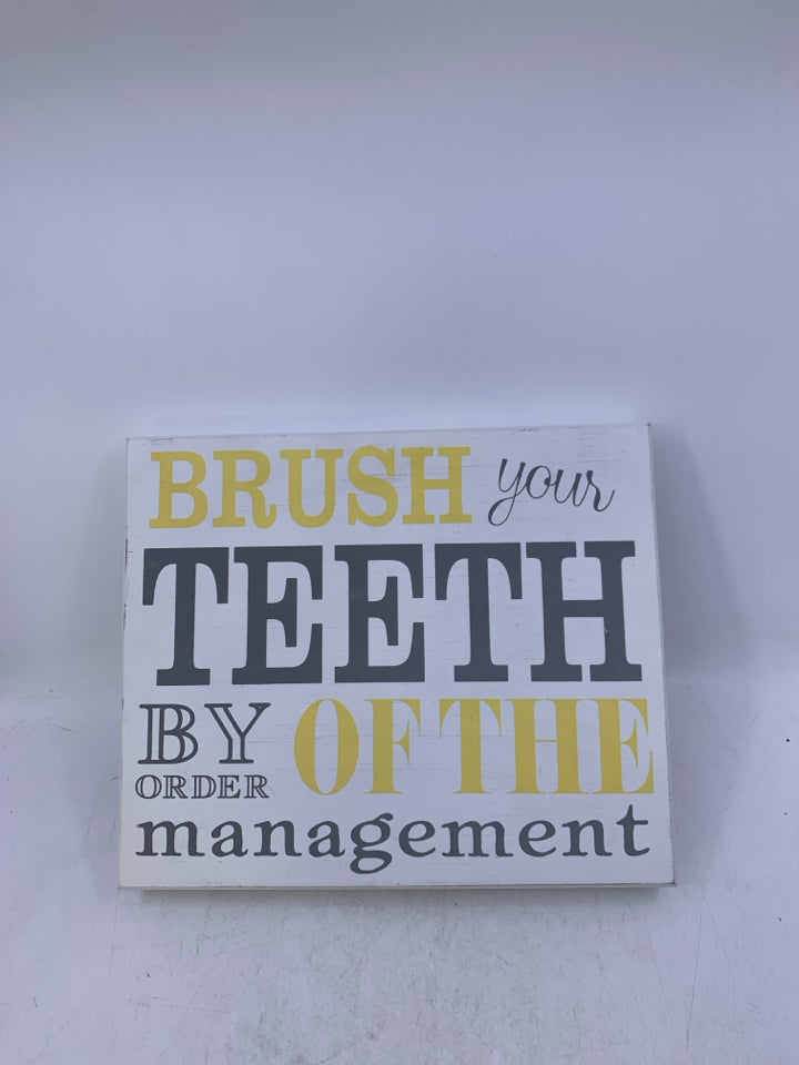 BRUSH YOUR TEETH WALL ART.