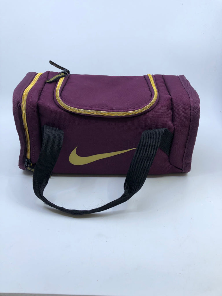 PLUM COLORED/GOLD NIKE LUNCH BOX.