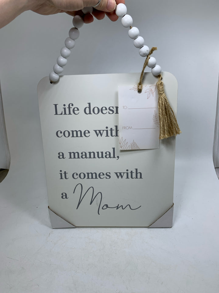 LIFE DOESN"t COME WITH BEADED WALL HANGING.