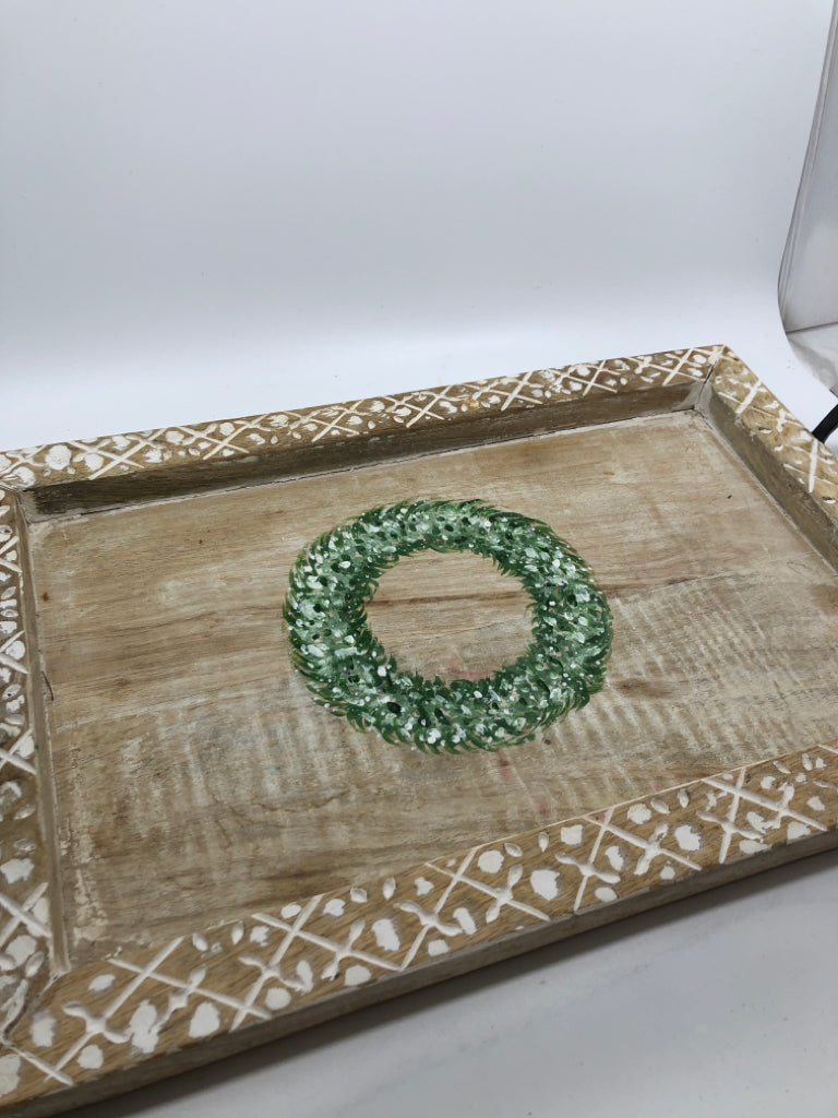 RUSTIC WREATH TRAY.
