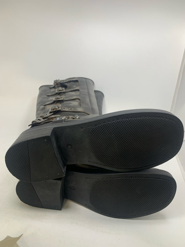 Steve Madden Rocky Distressed Multi Buckle Boots