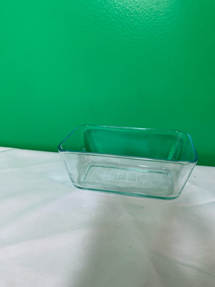 SMALL PYREX BREAD PAN.