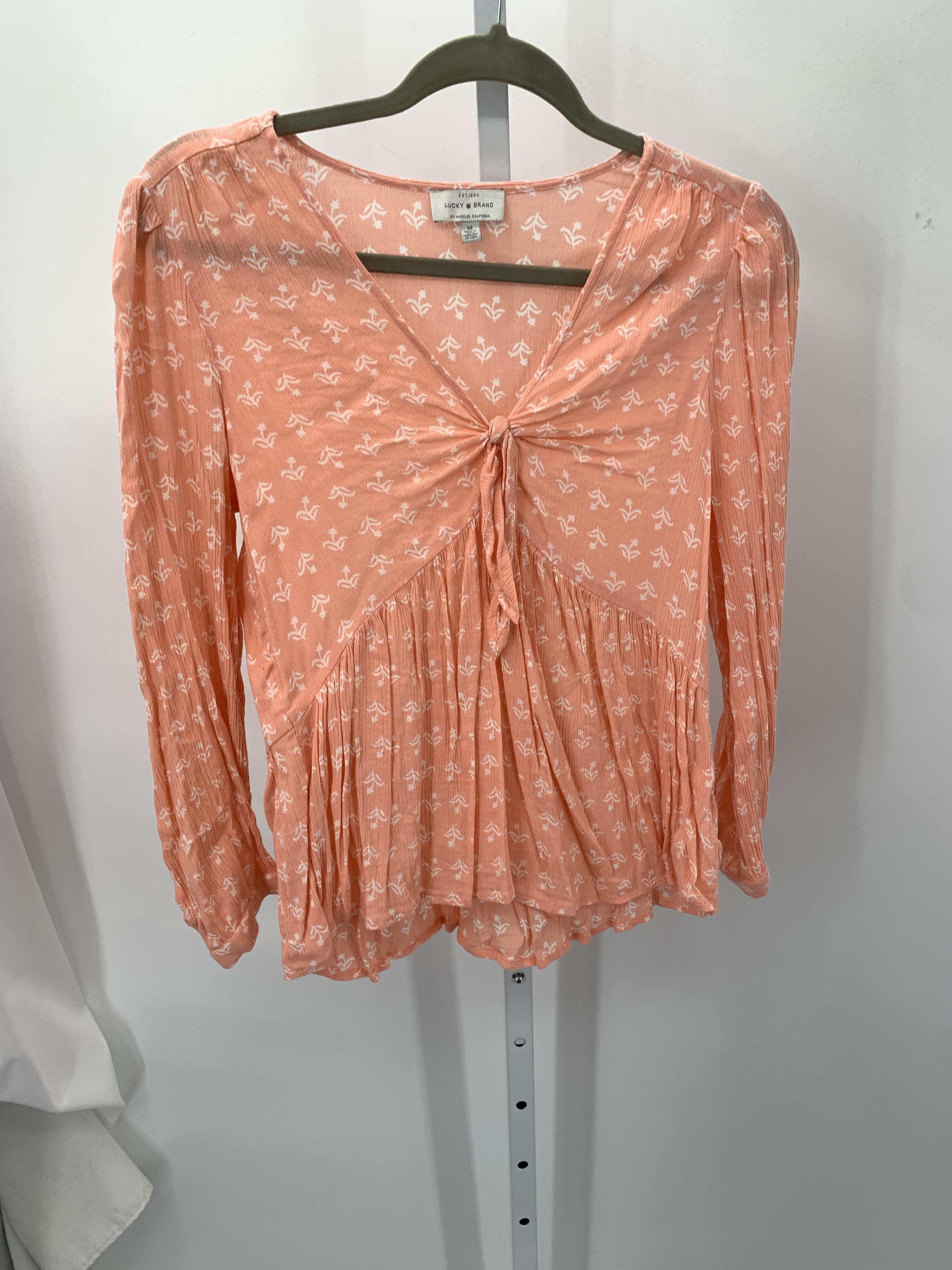 Lucky Brand Size Medium Misses Long Sleeve Shirt