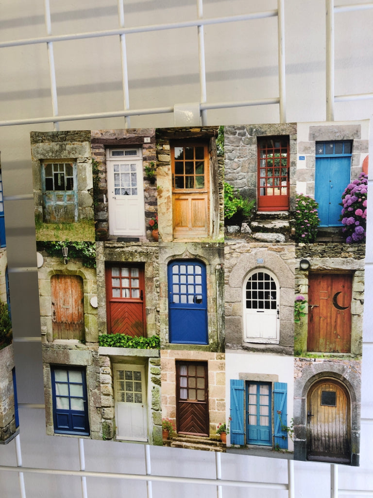 2- CANVAS MULTI COLORED DOOR PRINTS.