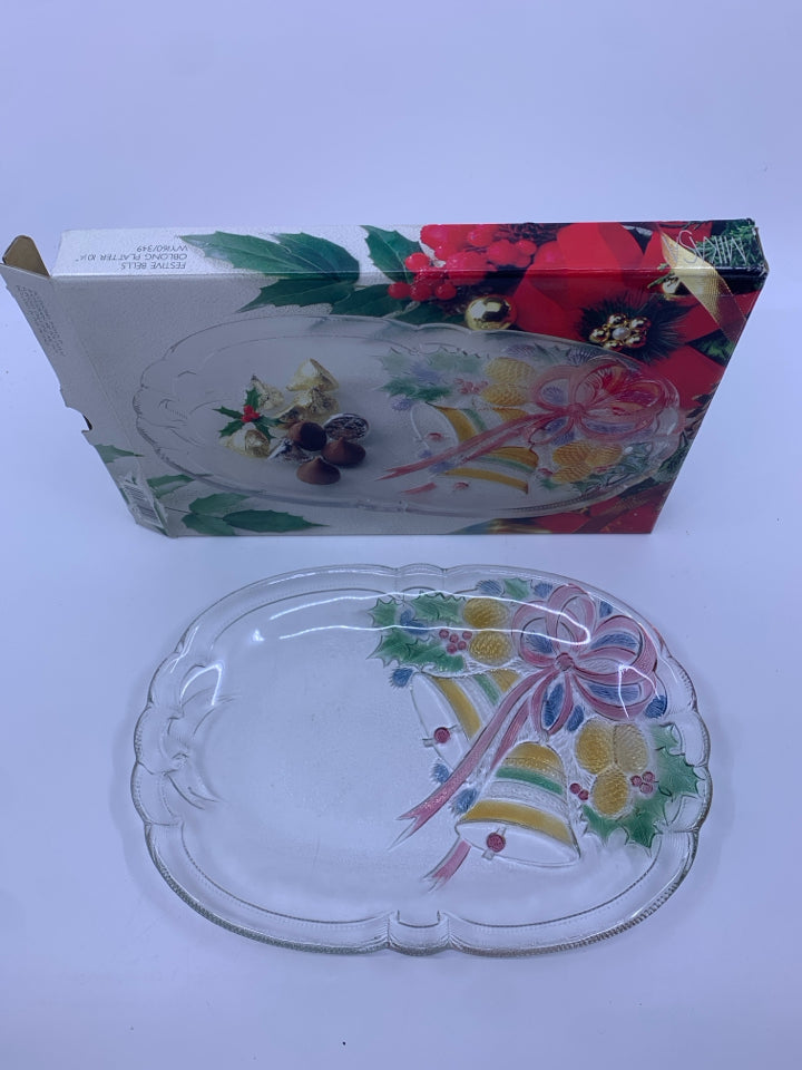 MIKASA FESTIVE BELLS OBLONG PLATTER IN BOX