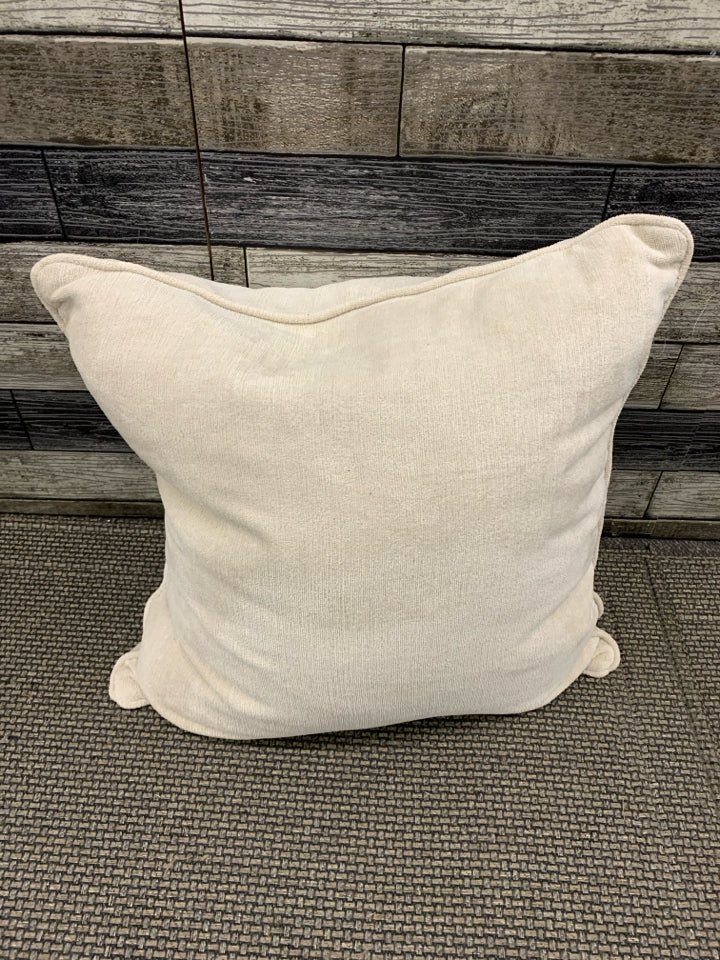 LARGE CREAM PILLOW.
