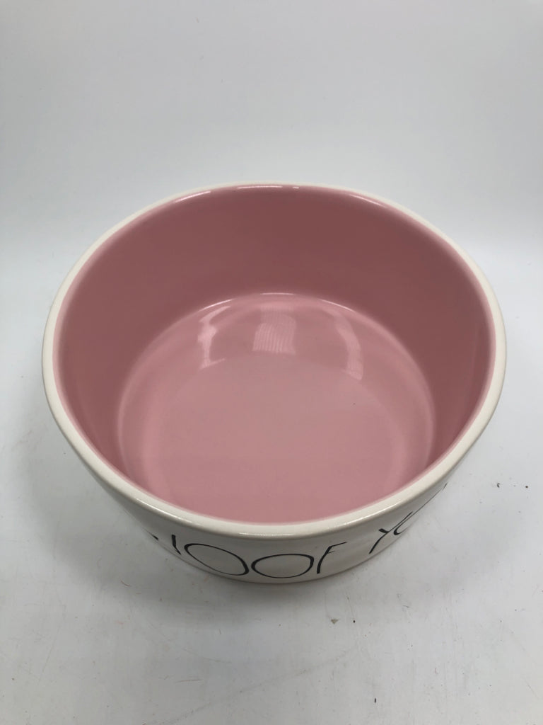 "I WOOF YOU" RAE DUNN DOG BOWL.