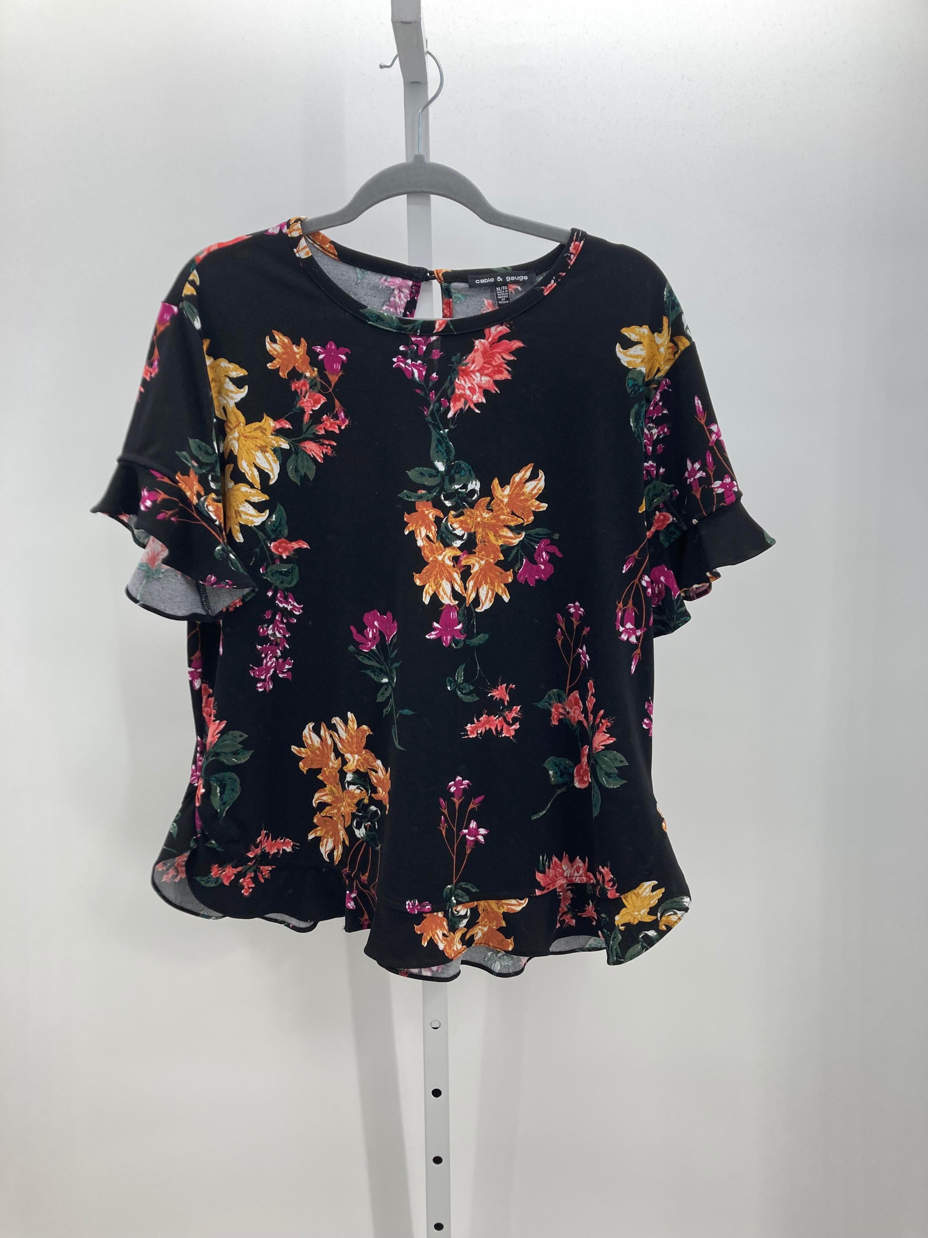 Cable & Gauge Size Extra Large Misses Short Sleeve Shirt