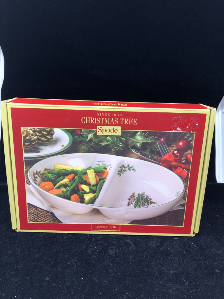 NIB SPODE CHRISTMAS TREE DIVIDED.