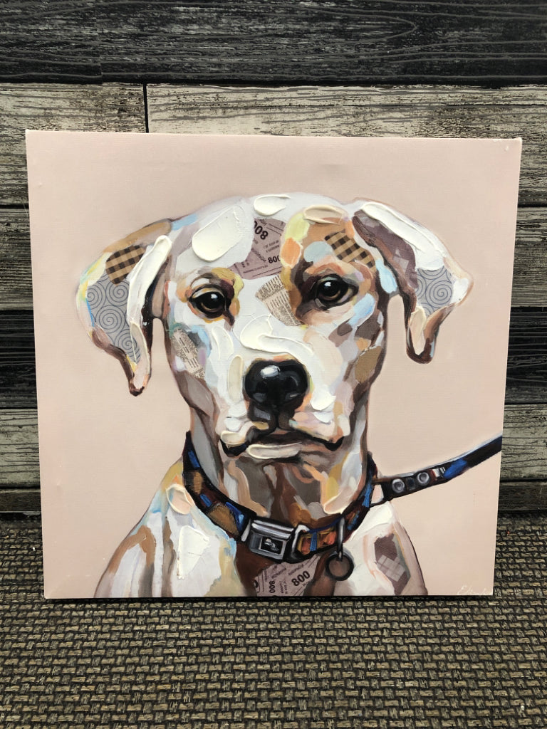 PITBULL DOG WALL CANVAS.