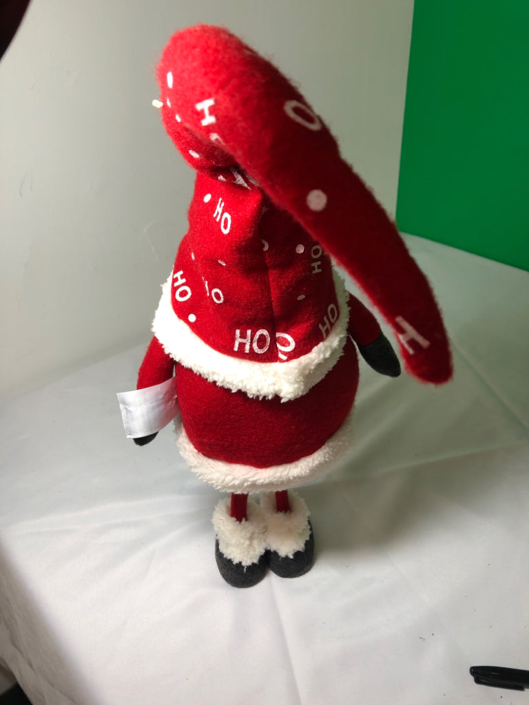 SANTA GNOME W/ HO HO HAT ON PLUSH.