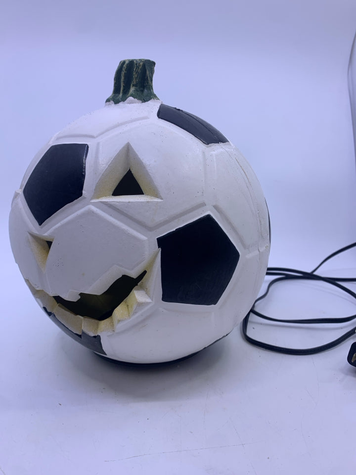 LIGHT UP SOCCER BALL PUMPKIN.