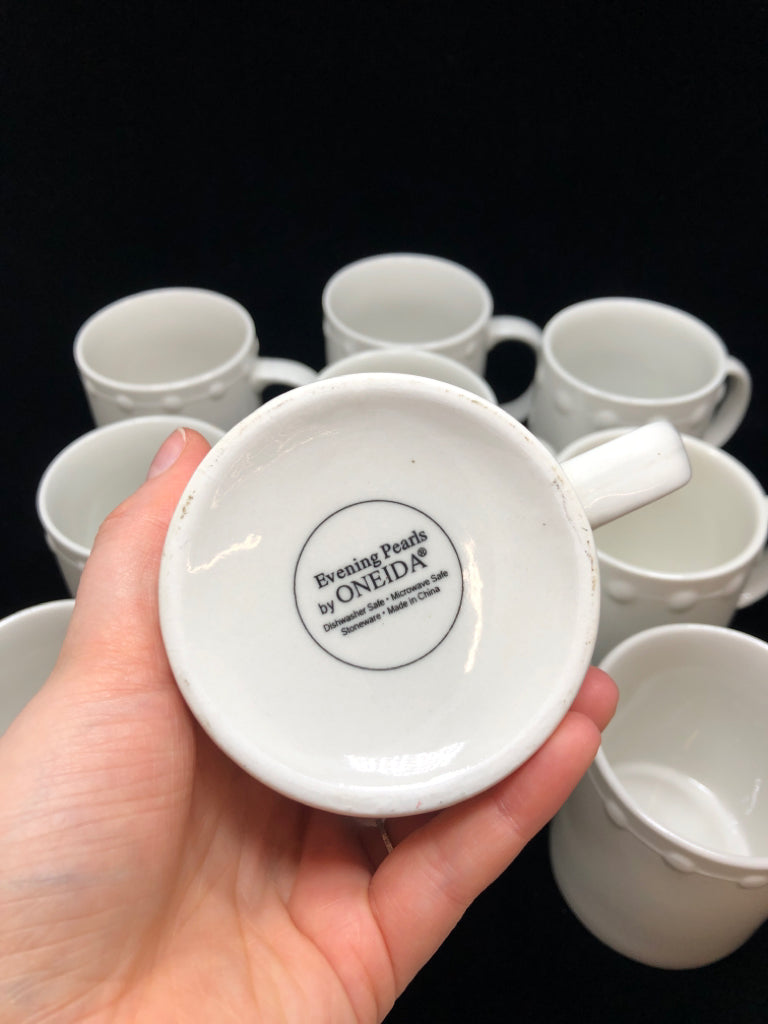 10 "EVENING PEARLS" MUGS.
