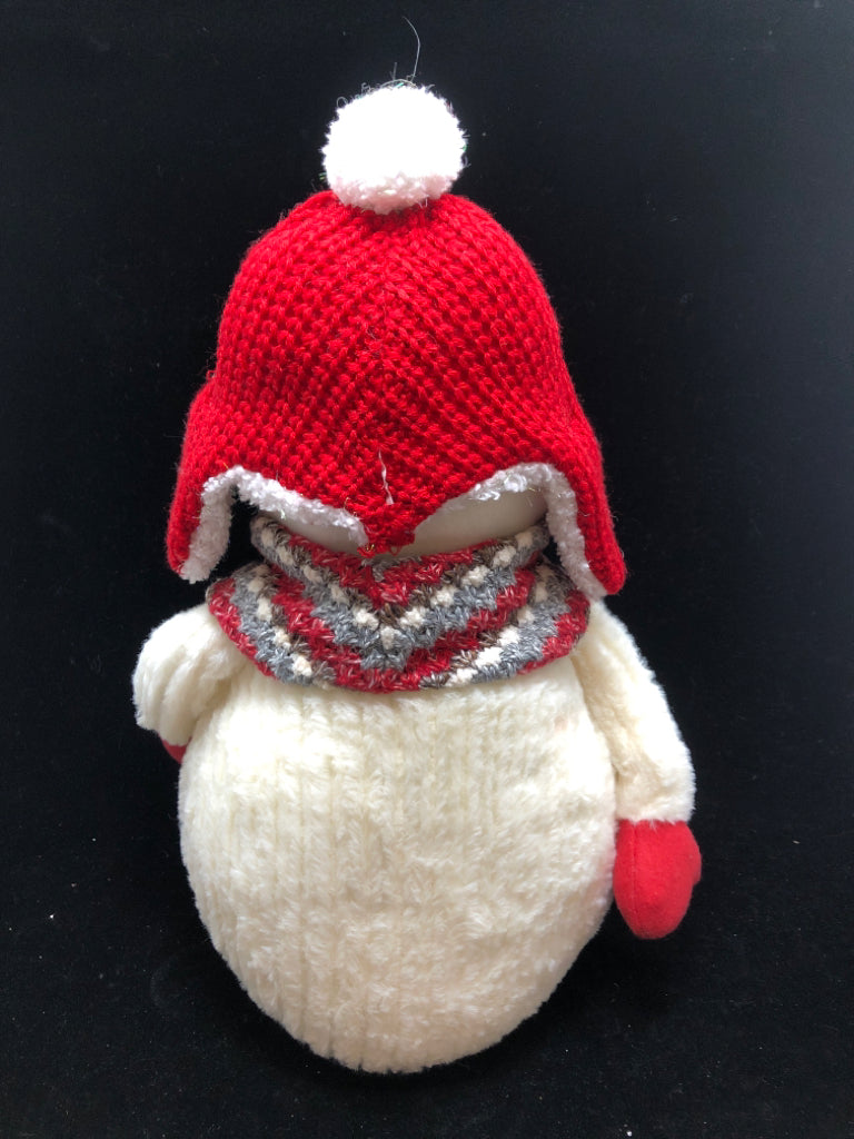 PLUSH STANDING SNOWMAN.