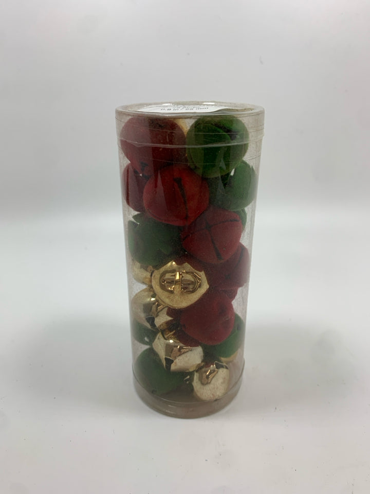 NIP BELLS-RED & GREEN VELVET/GOLD.