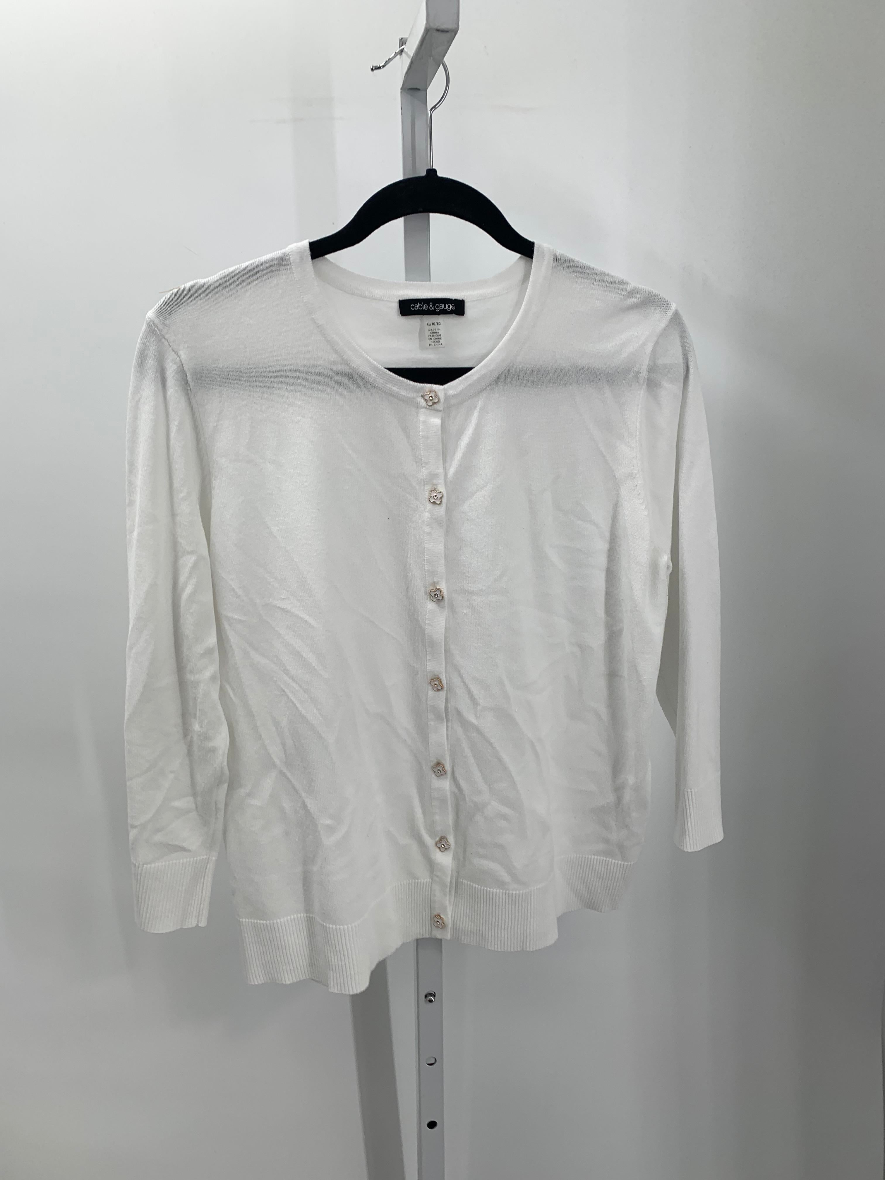 Cable & Gauge Size Extra Large Misses 3/4 Sleeve Sweater