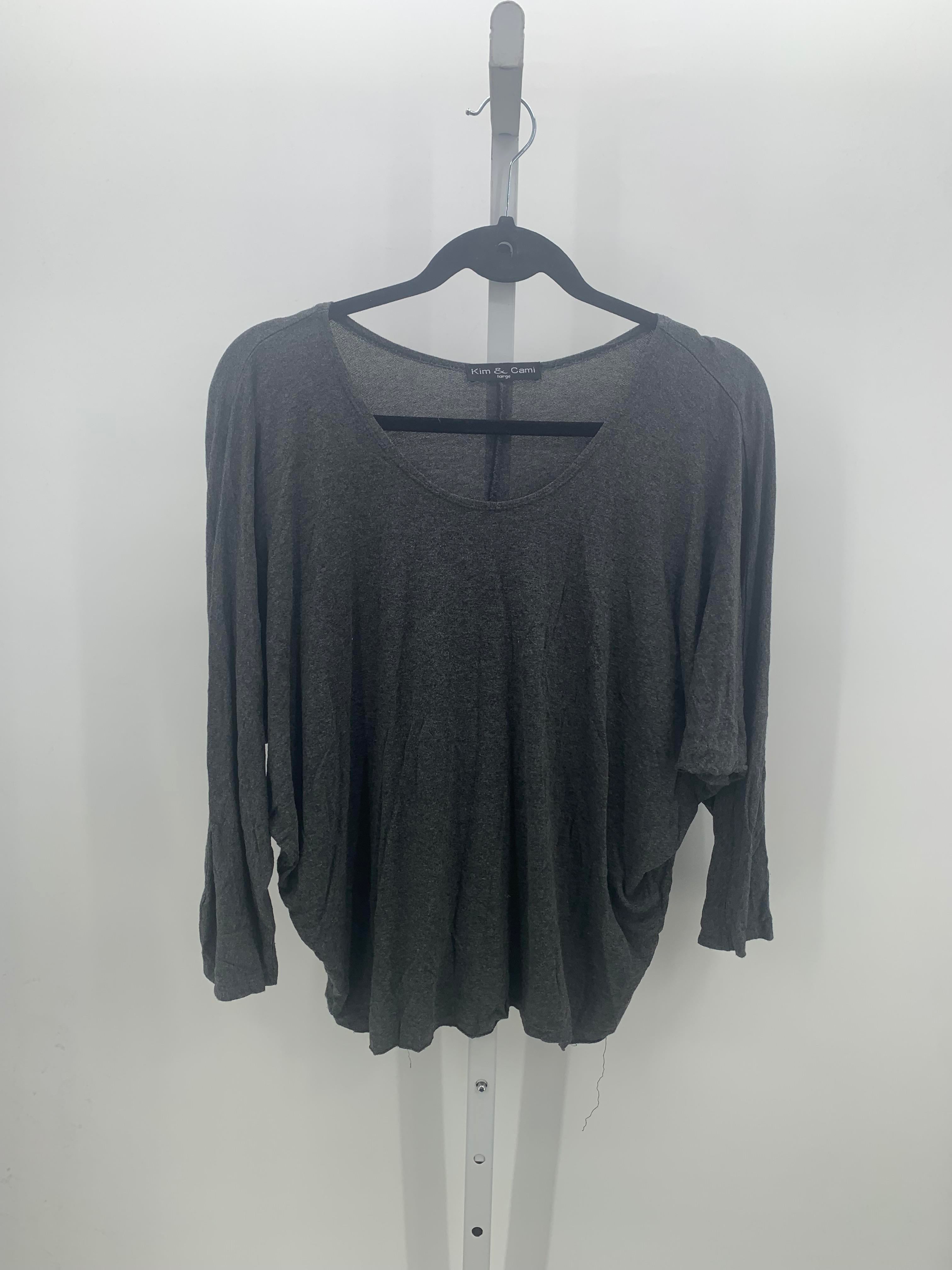 Kim & Cami Size Large Misses 3/4 Sleeve Shirt