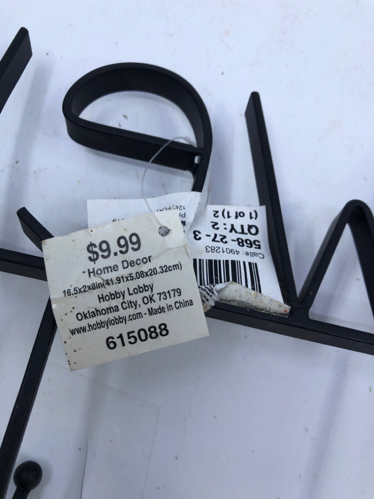 BLACK METAL "TOWELS" HOOKS 4.