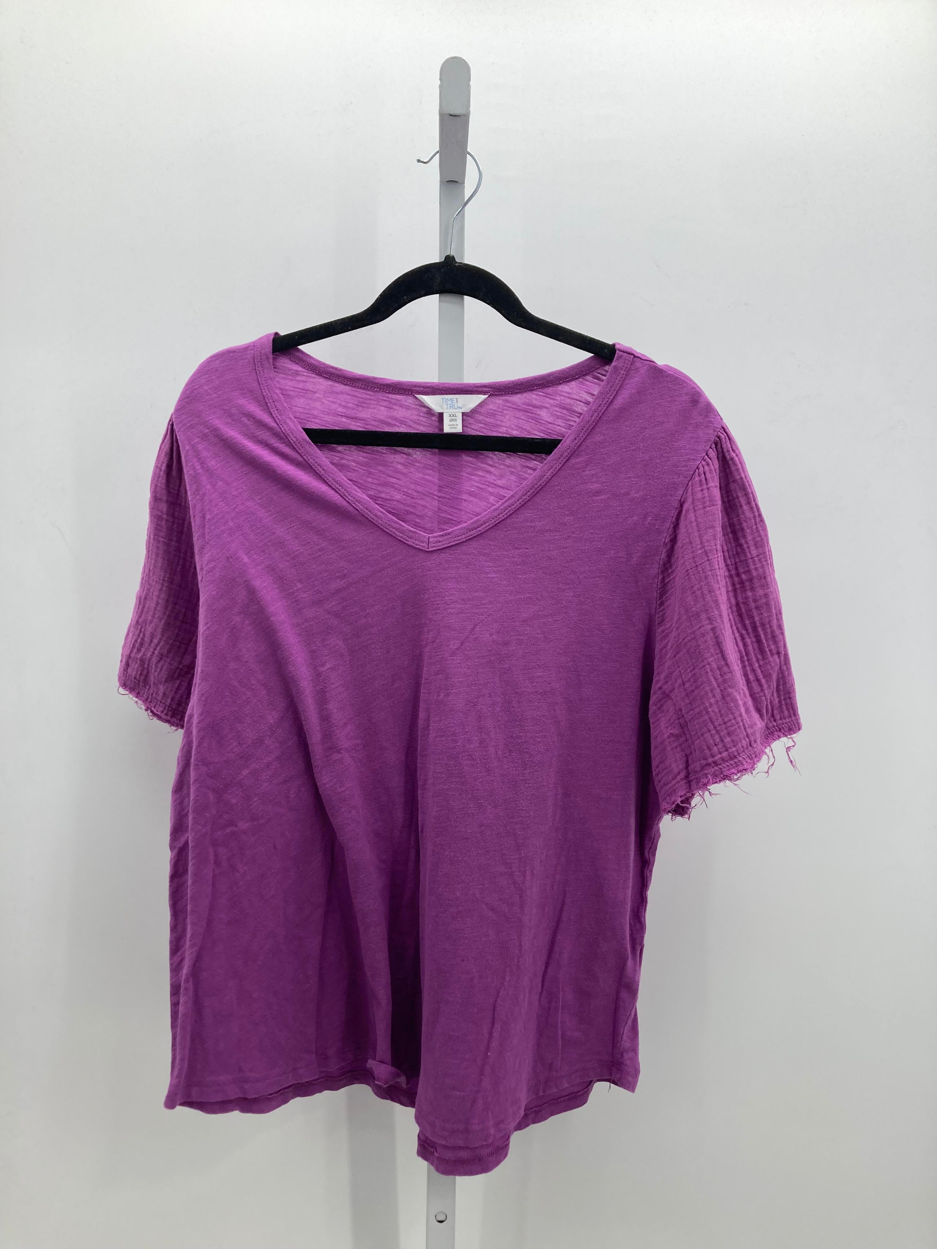 Time and Tru Size XXL Misses Short Sleeve Shirt