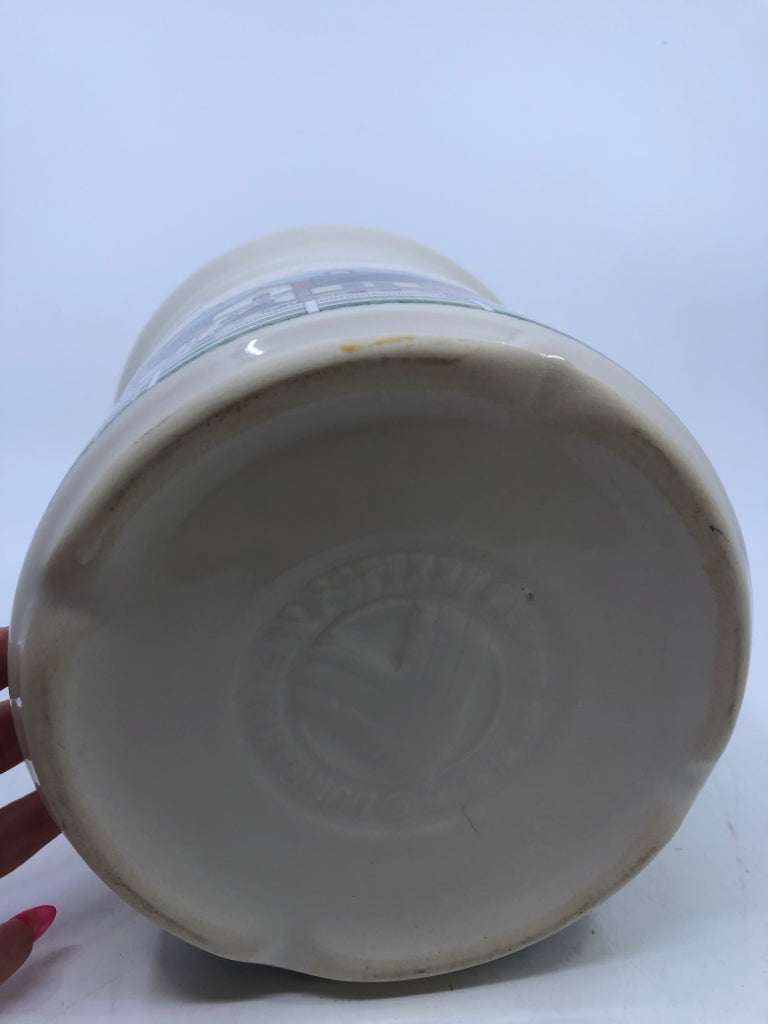 LONGABERGER HOMESTEAD WHITE UTENSIL HOLDER.