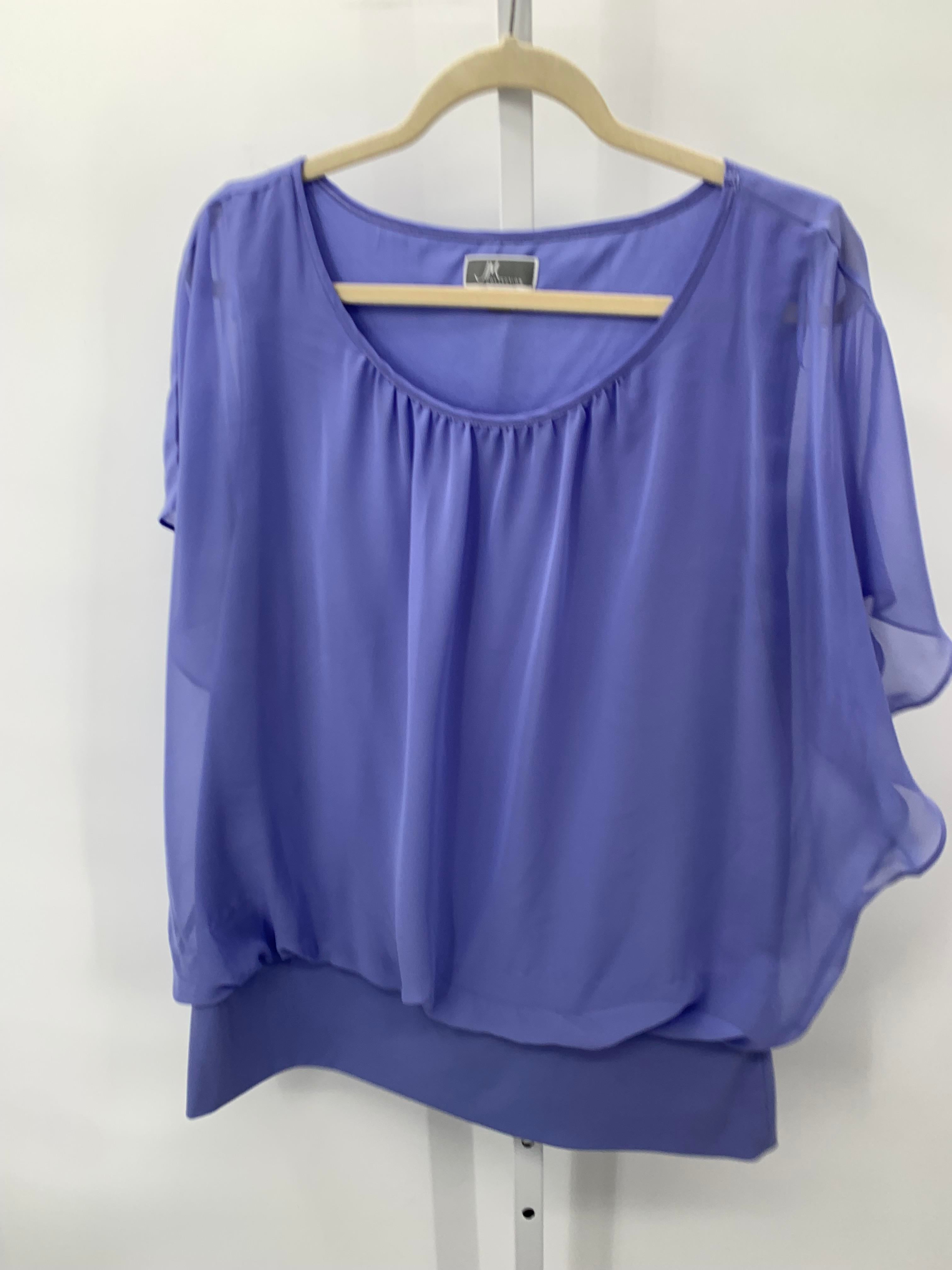 JM Collection Size Extra Large Misses Short Sleeve Shirt