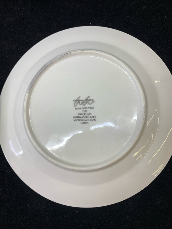 4 BLACK WINE AND CHEESE PARTY PLATES.