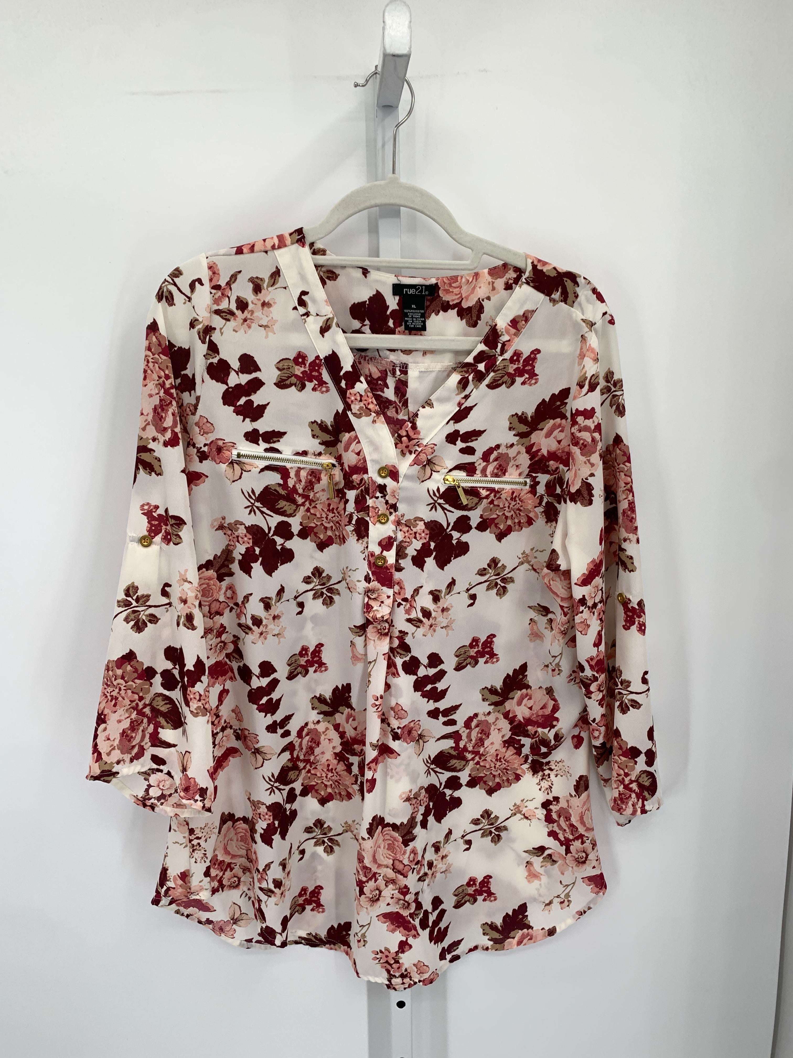 rue21 Size Extra Large Juniors 3/4 Sleeve Shirt