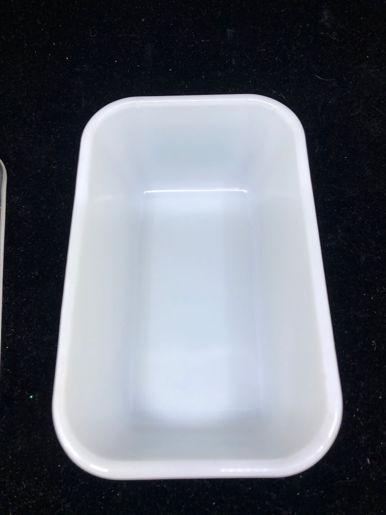 VTG PRYEX RECTANGLE AMISH BUTTERPRINT FRIDGE DISH W LID.