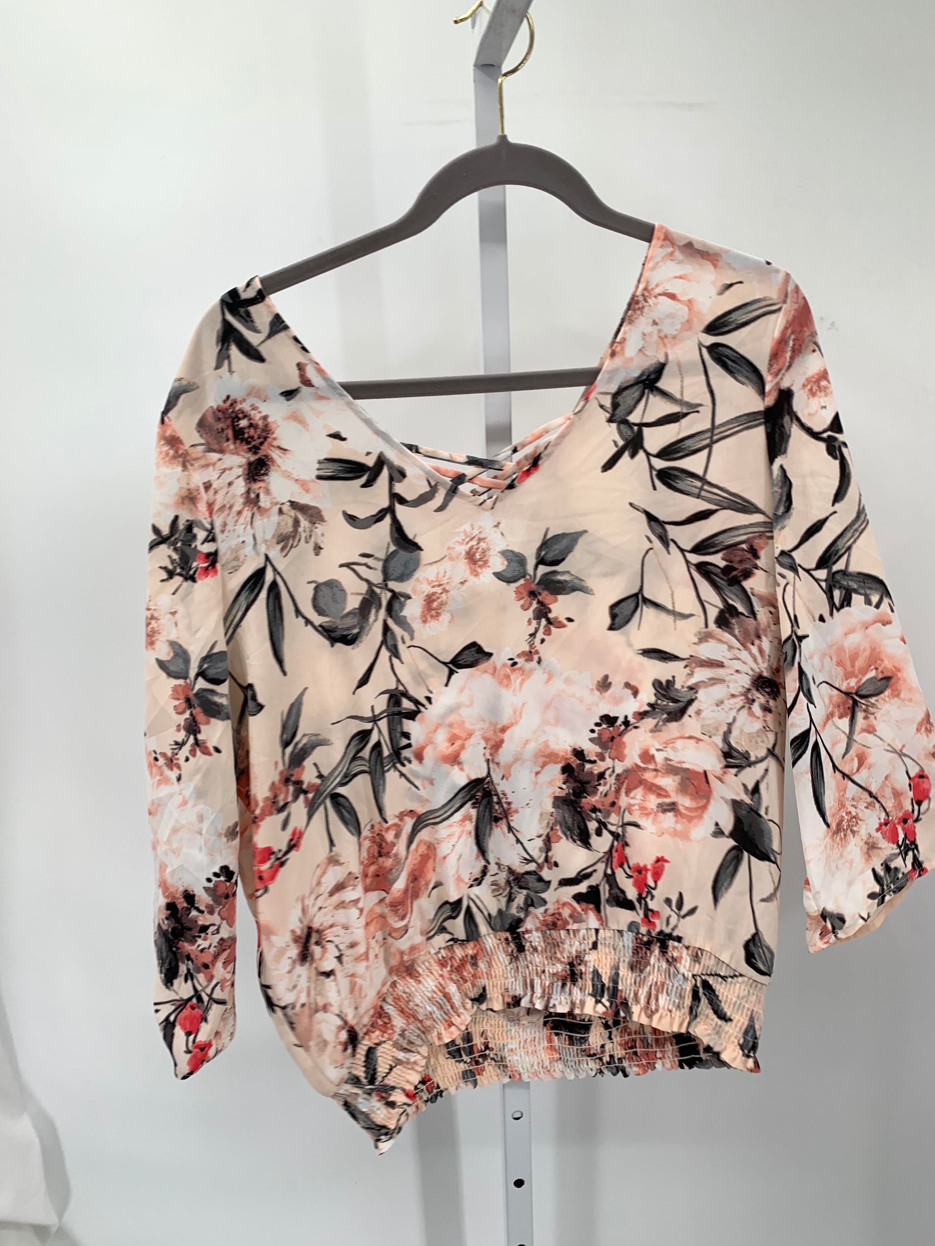 New York & co. Size Large Misses 3/4 Sleeve Shirt