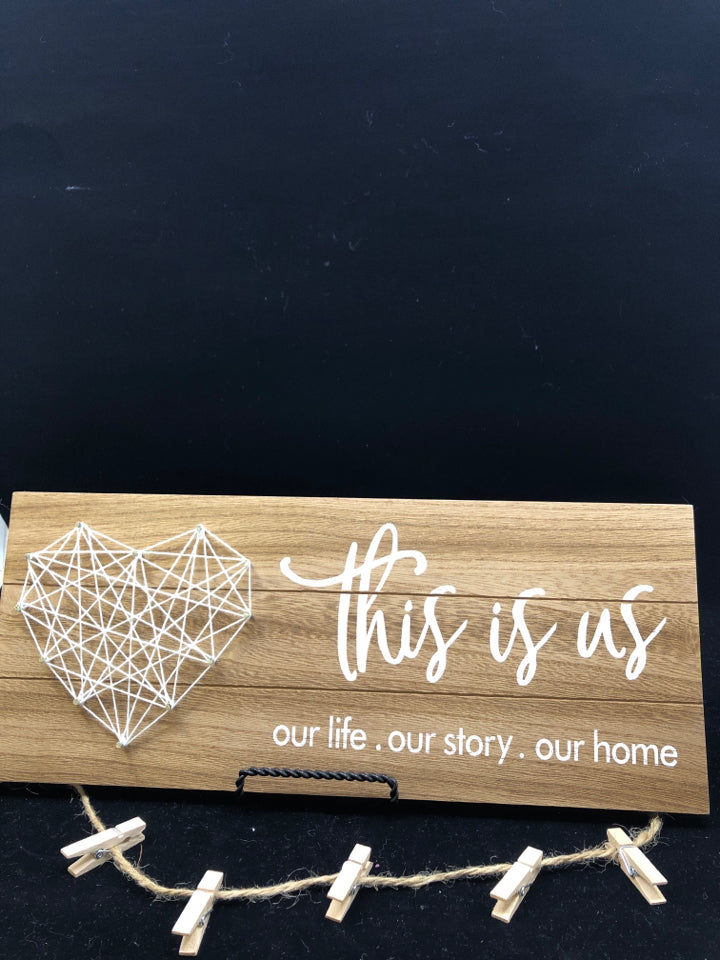 THIS IS US WALL HANGING W/ PHOTO CLIPS.