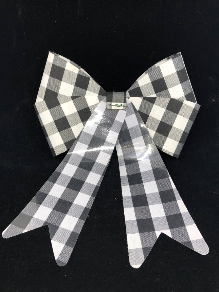 BUFFALO PLAID LARGE BOW.