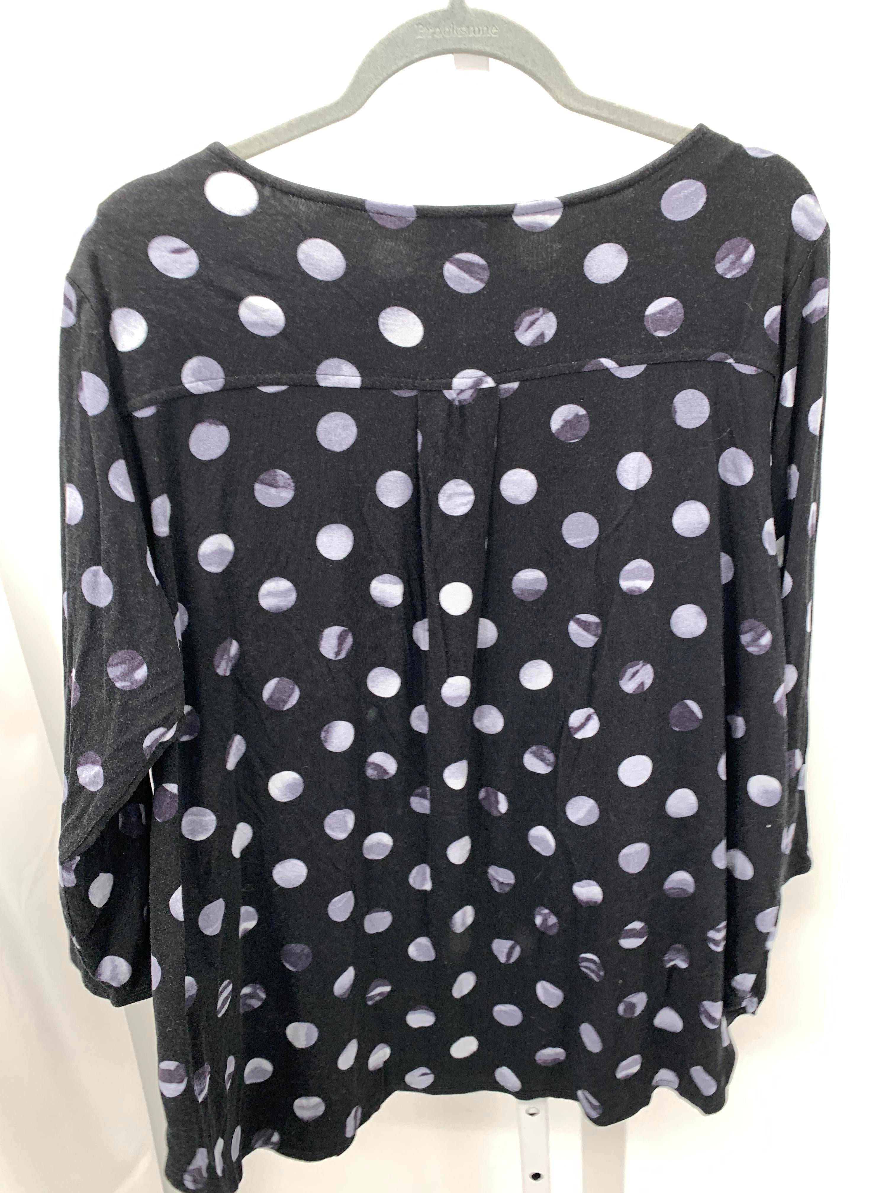 Tahari Size 1X Womens 3/4 Sleeve Shirt